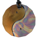 14 Sided Yin Yang Gold/Patterned Tesla's Plate Personal Pendant Design