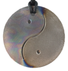 Round Yin Yang Patterned/Silver Tesla's Plate Personal Pendant Design