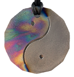 14 Sided Yin Yang Patterned/Silver Tesla's Plate Personal Pendant Design
