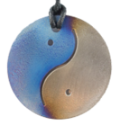 Round Yin Yang Blue/Silver Tesla's Plate Personal Pendant Design