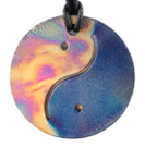 Round Yin Yang Patterned/Blue Tesla's Plate Personal Pendant Design