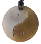 Round Yin Yang Silver / Gold Round Personal Tesla's Plate Personal Pendant Design